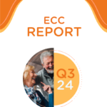 Cover of ALONE's ECC Report Q3 24, with two older people laughing together and ALONE's 'You're Not Alone' logo