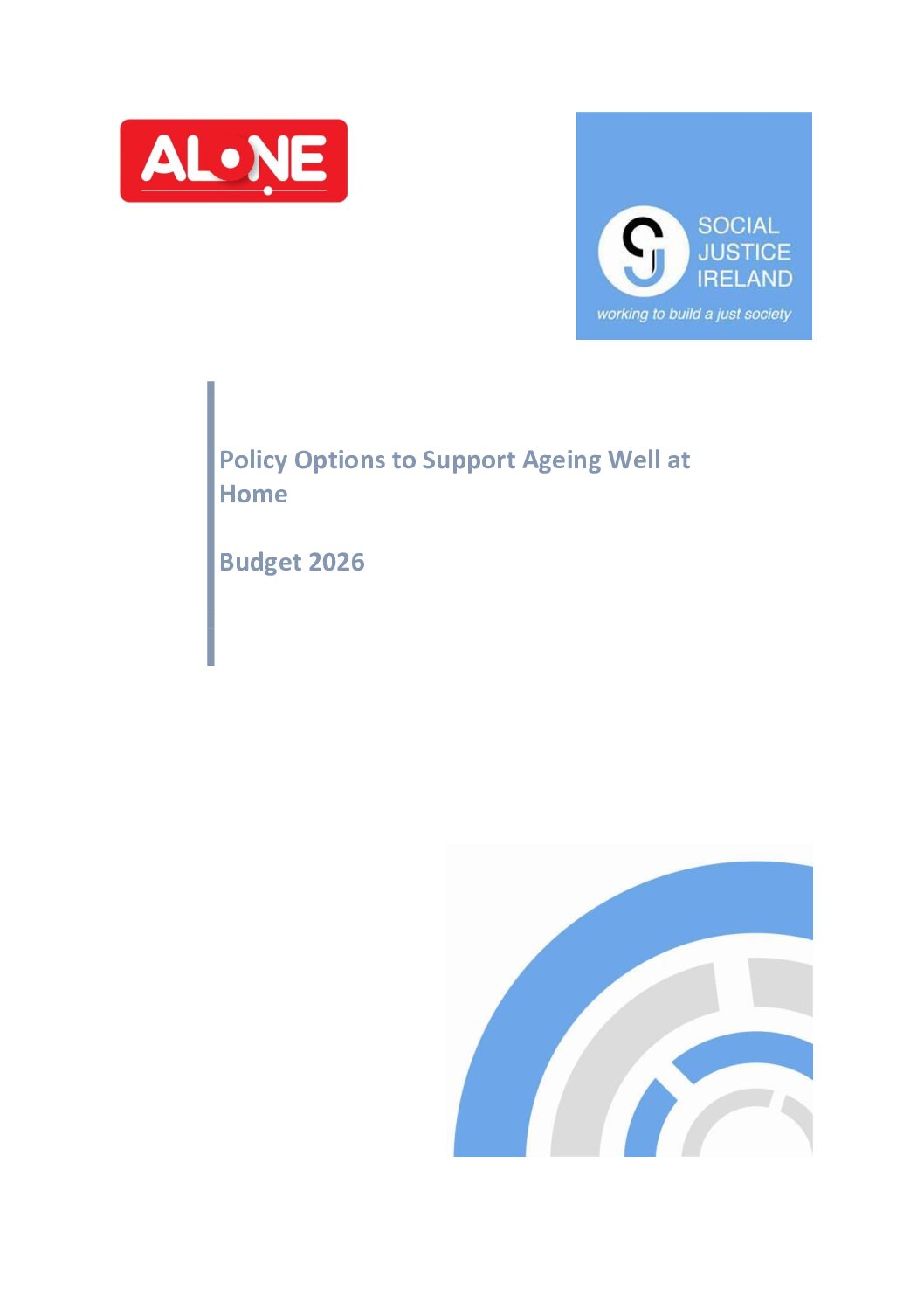 2025.06.24 Policy Options to Support Ageing Well at Home - Budget 2026 document cover