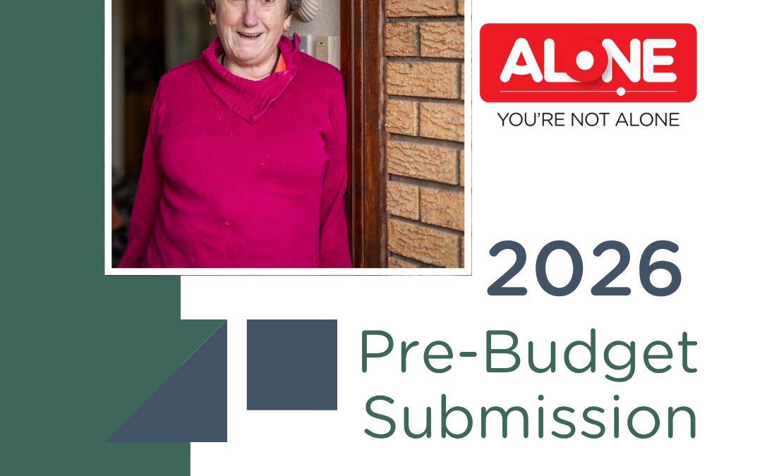 ALONE 2026 Pre-Budget Submission cover: ALONE's asks to help support older people to age at home