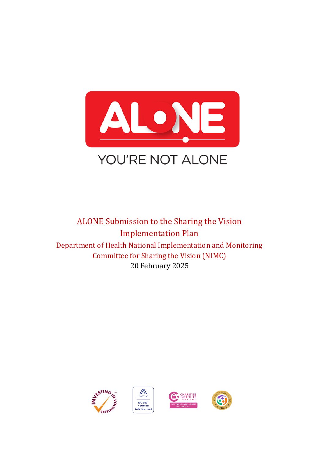 25.07.22_ALONE_NIMC_Policy_Submission document cover