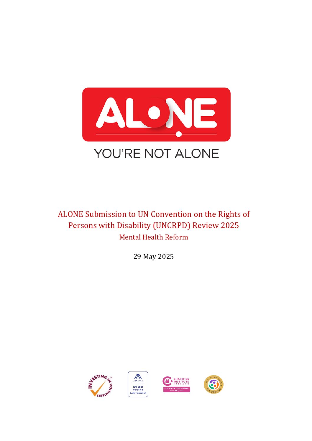 25.07.30 UNCRPD MHF Submission document cover