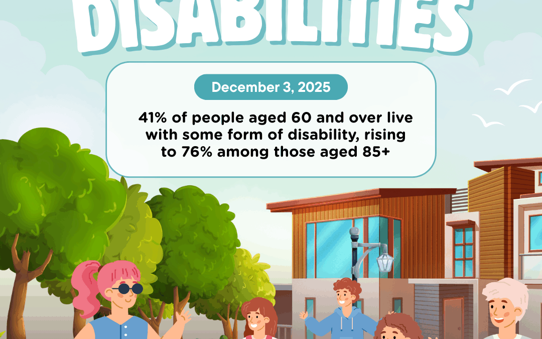 International Day of Persons with Disabilities, 3 December 2025: 41% of people aged 60+ live with a disability, 76% at 85+