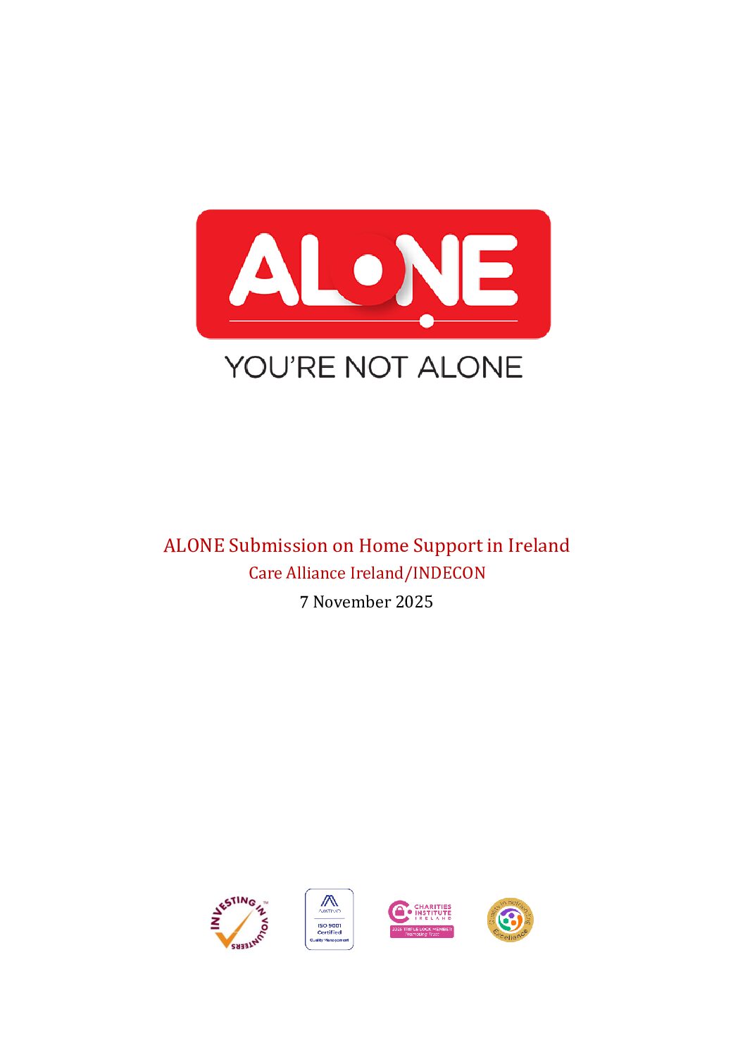 25.10.28 Home Support - Indecon-Care Alliance Submission document cover